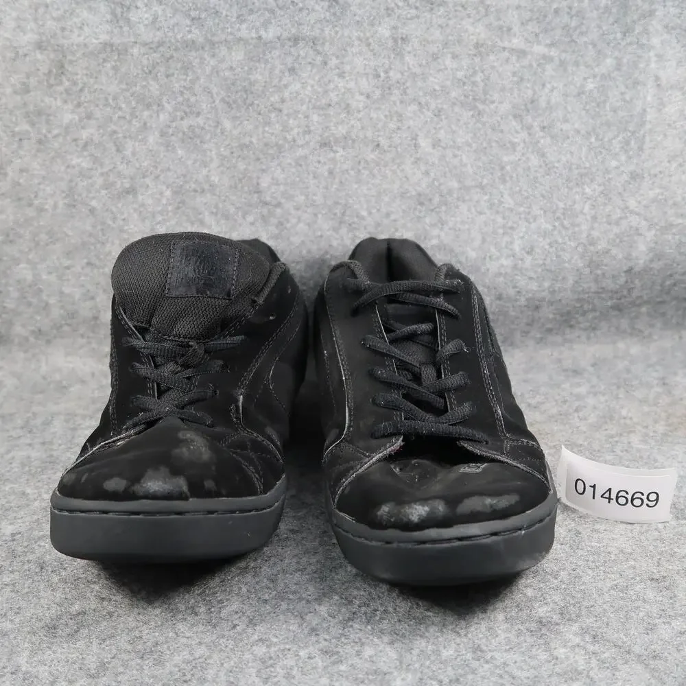 DC Shoes Mens 12 Net Skate Sneakers Casual Black Leather Y2k Padded Lace Up Logo